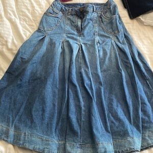 Long vintage jean skirt